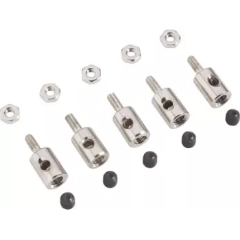 Reely conector de varillas para alambres, cables Bowden, varillas de empuje hasta 2 mm de diámetro (10 uds., negro) 180281