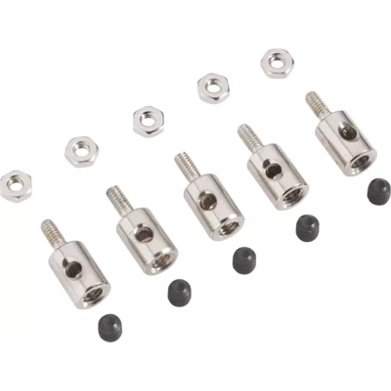 Reely conector de varillas para alambres, cables Bowden, varillas de empuje hasta 2 mm de diámetro (10 uds., negro) 180281
