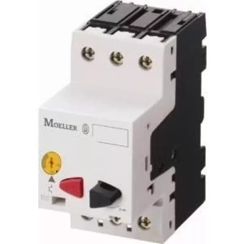 EATON PKZM01-6.3 interruptor de protección de motor, 6,3 A, 3 polos, pulsador, 2,2 kW a 400 V 278483