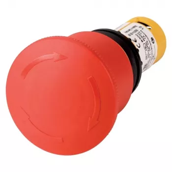 Eaton C22-PVT45P-K11 pulsador de parada de emergencia, 1 NC + 1 NA, desenclavamiento por tracción, IP66/IP67/IP69, cabezal de seta rojo 45 mm 121610