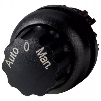 Eaton Moeller M22 accionamiento de selector de 3 posiciones, anillo frontal de plástico negro, enclavado, 22,5 mm 226839