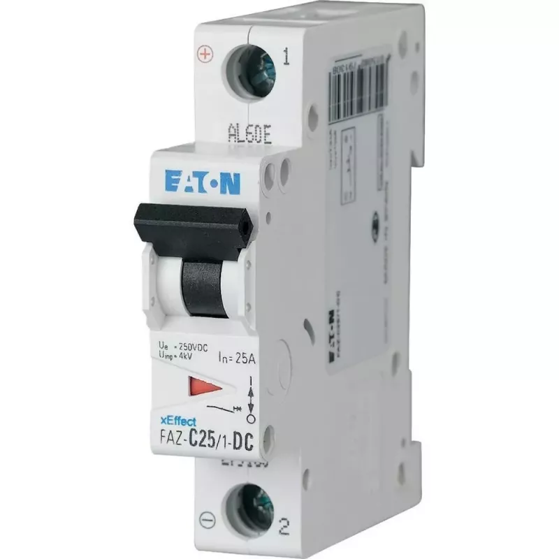 Eaton FAZ-C6/1-DC interruptor automático en miniatura 1 polo 6A tipo C 110V DC 279125