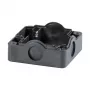 Placa base Eaton 229753 para caja de interruptores, montaje atornillado, negra, 85 x 85 x 101 mm