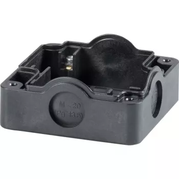 Placa base Eaton 229753 para caja de interruptores, montaje atornillado, negra, 85 x 85 x 101 mm