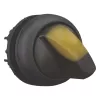 Accionamiento de selector Eaton M22S-WLKV-Y, 3 posiciones, botón giratorio, negro, anillo frontal de plástico 284543