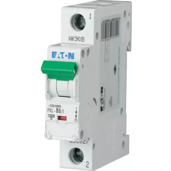 Interruptor automático Eaton PXL-D6/1 unipolar curva D 6A 10kA 236093