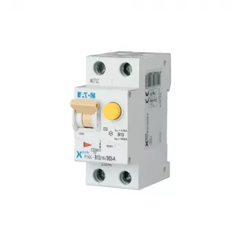 Eaton PXK-B13/1N/003-A RCBO, 13 A, 30 mA, 1P+N, curva B, 10 kA, 230 V AC, carril DIN, 2 módulos 236947