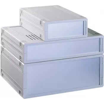 Carcasa de sobremesa Bopla ULTRAMAS UM62009L, ABS, gris claro, 290,9 x 62,2 x 199 mm, con 2 placas frontales FP60009 55620010.MT8