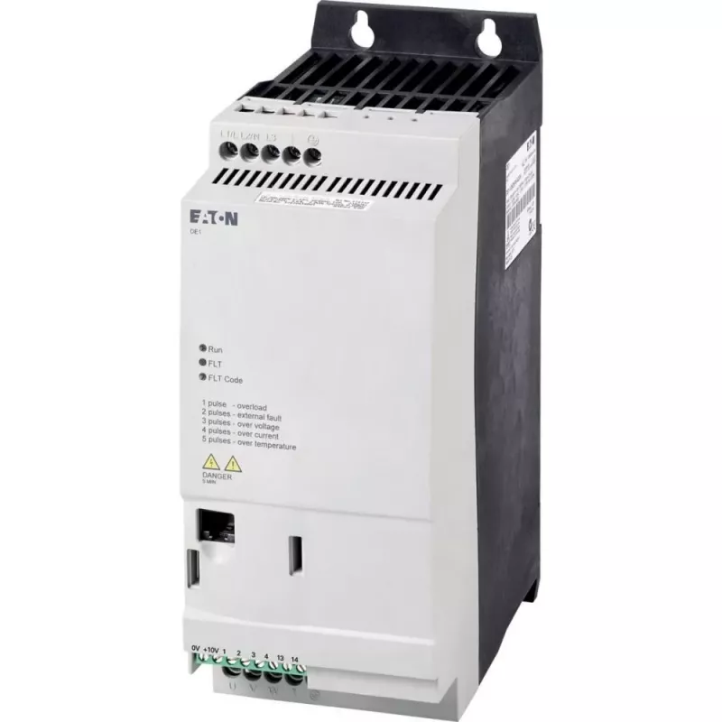 Eaton DE1-34016FN-N20N arrancador de velocidad variable, 380-480 V, 50/60 Hz, IP20, negro/blanco 174340