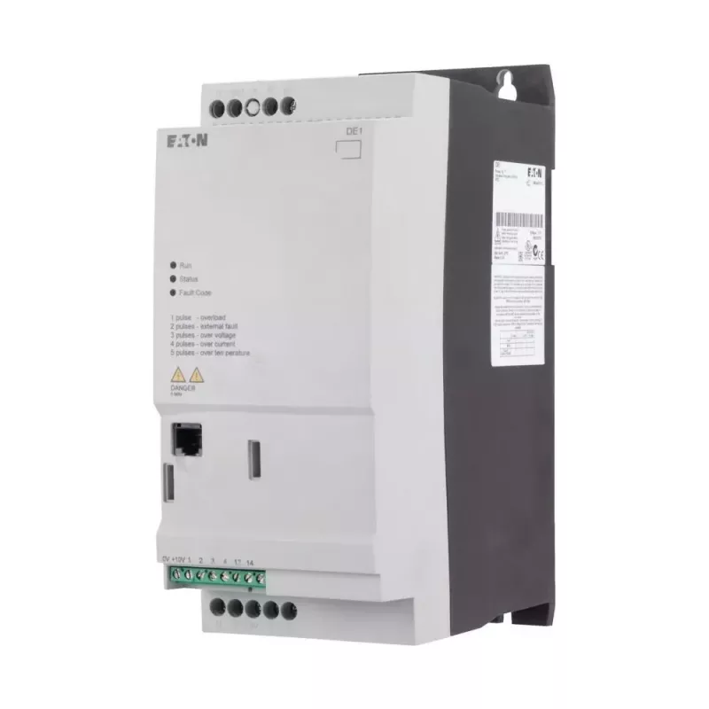 Eaton DE1-34016FN-N20N arrancador de velocidad variable, 380-480 V, 50/60 Hz, IP20, negro/blanco 174340
