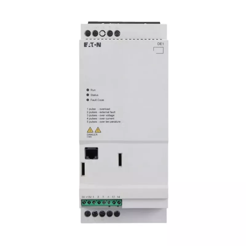 Eaton DE1-34016FN-N20N arrancador de velocidad variable, 380-480 V, 50/60 Hz, IP20, negro/blanco 174340