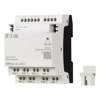 Eaton easyE4 AC módulo de ampliación de E/S digitales, 16 entradas, 4 salidas de relé, 100-240 V AC (197222)