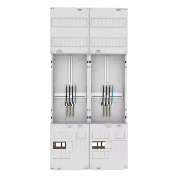 Eaton ZSD-Z27A1332 cuadro de contador con cuadro de distribución, 1 posición de contador, 1 cuadro de distribución, 63 A, barra colectora de 5 polos, 7 filas, 12 TE por fila, precableado 260411