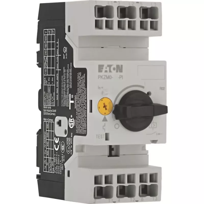 Eaton PKZM0-0.63-PI interruptor protector de motor, 0,4-0,63 A, tripolar, bornes push-in 199151