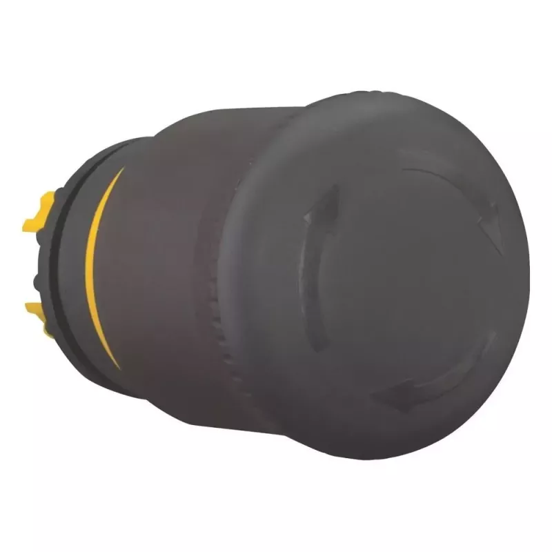 Eaton M22S-PVT accionamiento de pulsador de seta negro, 22mm, momentáneo 271499