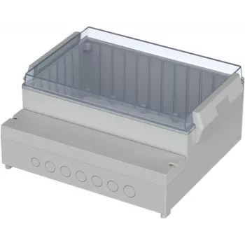BOPLA RCP 3100 carcasa de control, base de ABS, tapa de policarbonato, gris claro, 296 x 261 x 132,5 mm 41310109