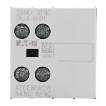Eaton DILA-XHI11 bloque de contacto auxiliar - 1NO+1NC, bornes de tornillo, montaje frontal, 690V 276421