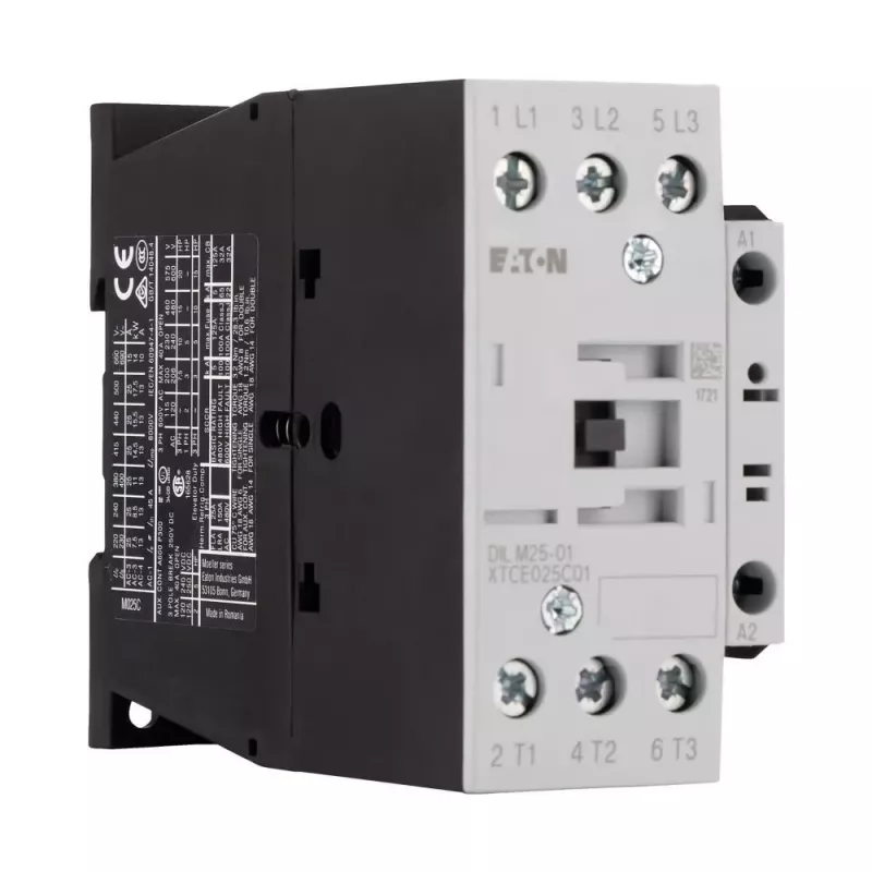 Eaton DILM25-01 contactor de potencia, 230 V AC 50 Hz / 240 V AC 60 Hz, 1 NC 277164