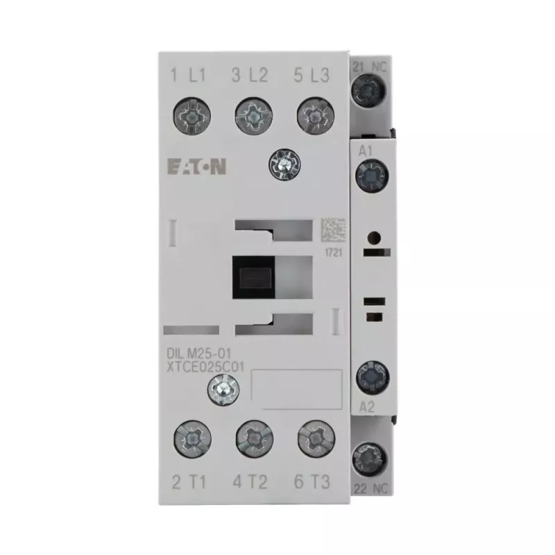 Eaton DILM25-01 contactor de potencia, 230 V AC 50 Hz / 240 V AC 60 Hz, 1 NC 277164