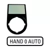 Eaton M22S-ST-D12 placa de rotulación para selector, 0-1, blanca 216493