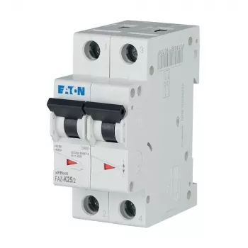 EATON FAZ-K25/2 Interruptor automático (MCB), curva K, 25 A, 2 polos, 10 kA 278800