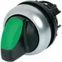 Eaton M22-WRLK-G actuador de selector luminoso, 2 posiciones con enclavamiento, negro/verde/plata 216827