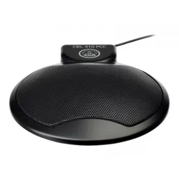 AKG CBL410 Micrófono para PC – con cable, jack de 3,5 mm, omnidireccional, 20 Hz–20 kHz, negro (CBL410PCC)