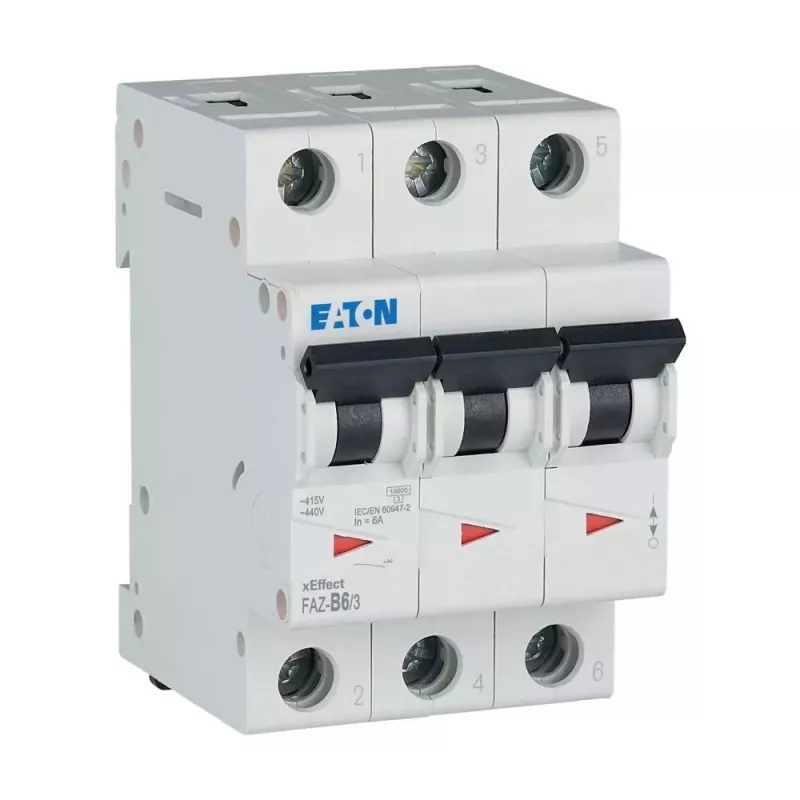 Eaton FAZ-B6/3 Interruptor automático tipo B 6 A 3 polos 10 kA 278841