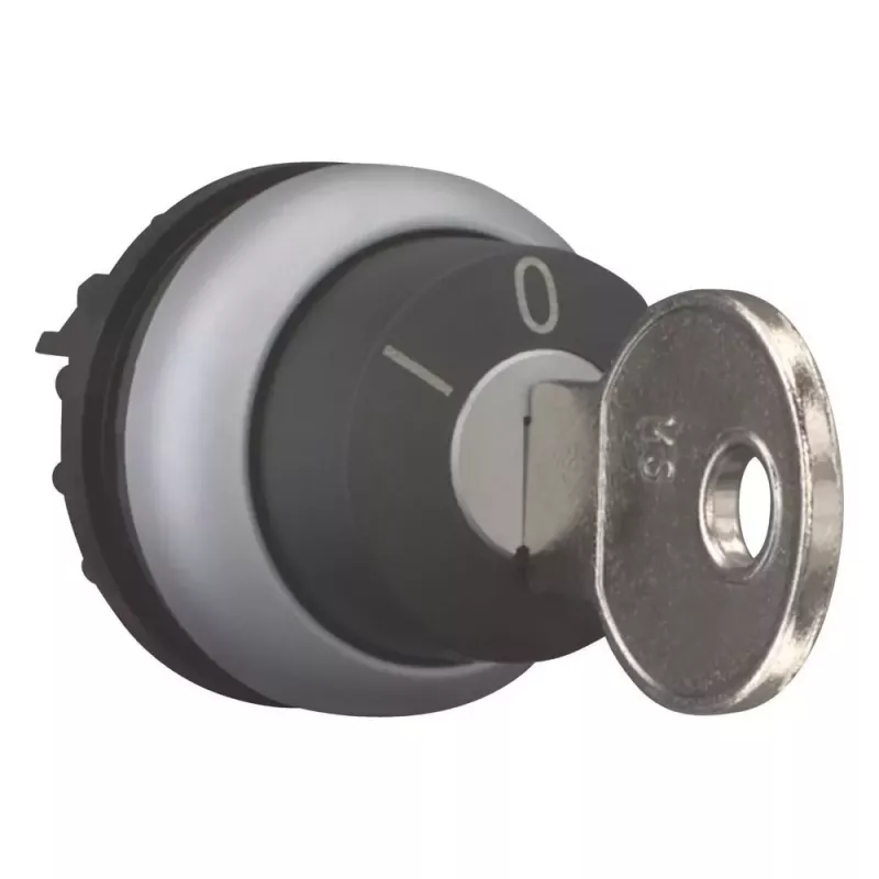 Eaton M22-WRS3 actuador de selector con llave, anillo frontal de plástico, negro 216900
