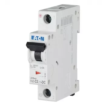 Eaton FAZ-C2/1-DC Interruptor automático, 1 polo, 2 A, curva C, 220 V DC, 10 kA 279122