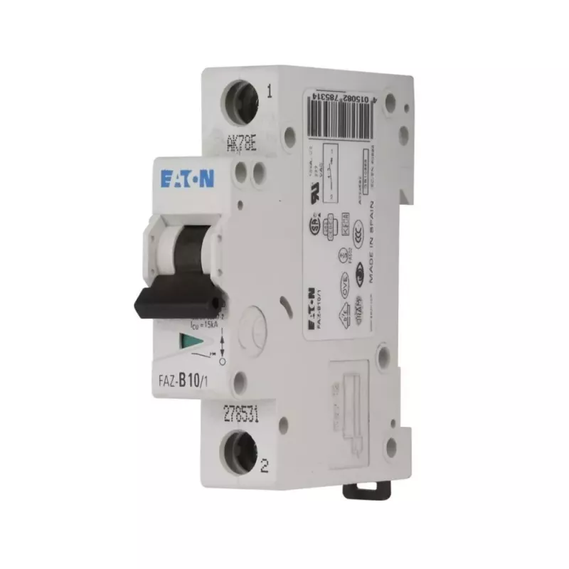 Eaton FAZ-C2/1-DC Interruptor automático, 1 polo, 2 A, curva C, 220 V DC, 10 kA 279122
