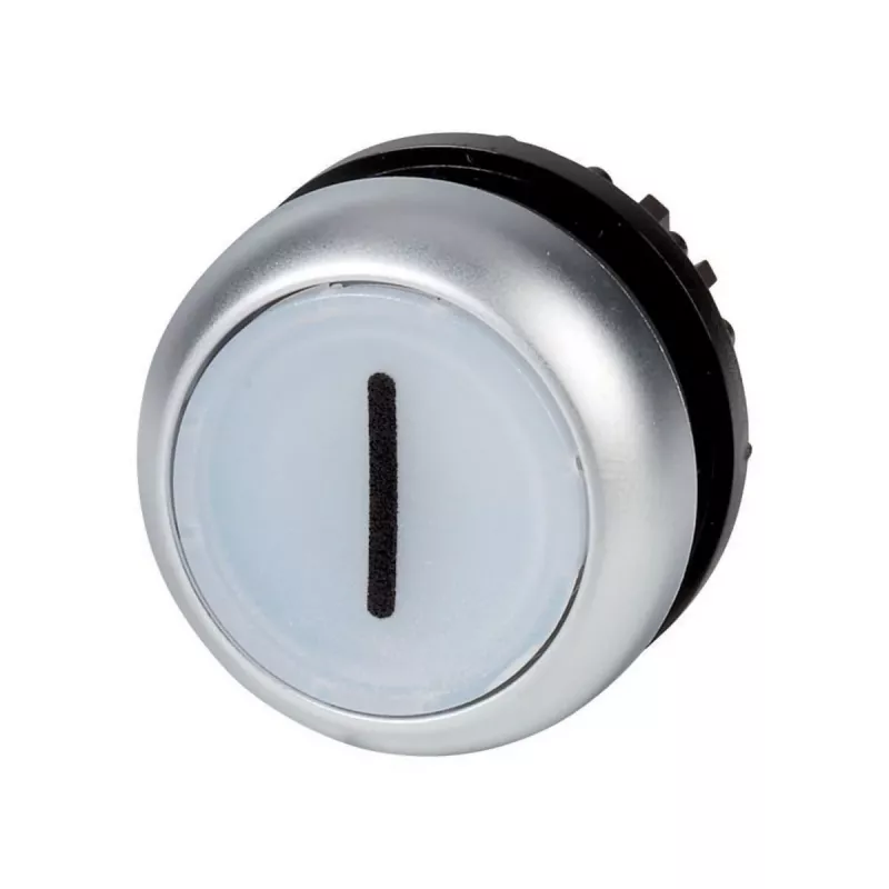 Eaton M22-DL-W-X1 interruptor pulsador, negro / metálico / blanco 216942