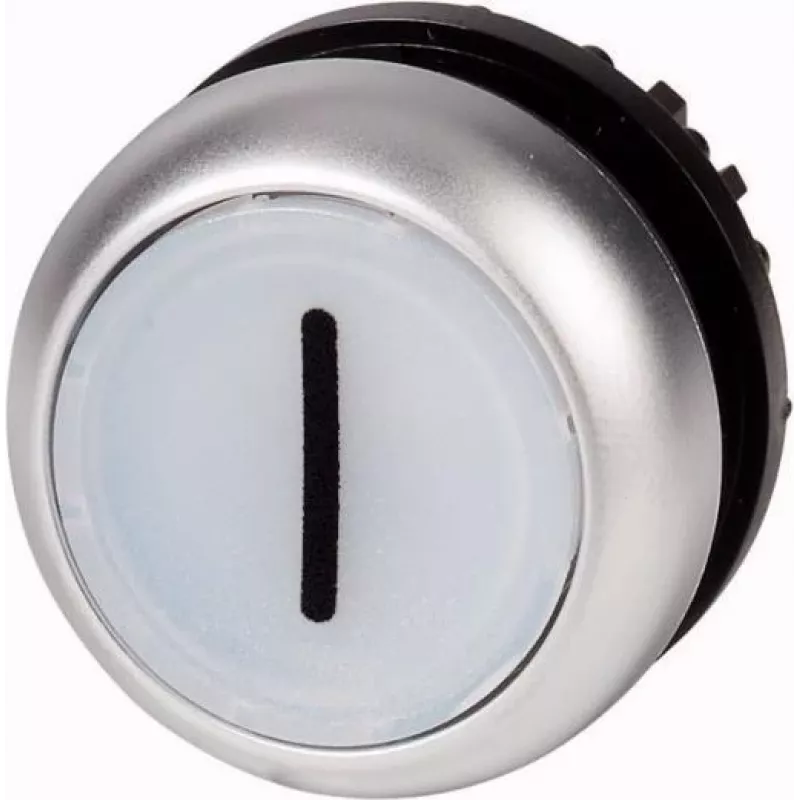 Eaton M22-DL-W-X1 interruptor pulsador, negro / metálico / blanco 216942