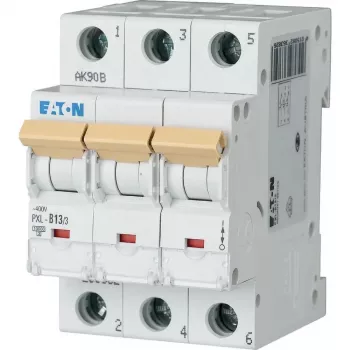 Eaton PXL-B13/3 Interruptor automático (MCB), 3 polos, 13 A, curva B, 10 kA, carril DIN 236382