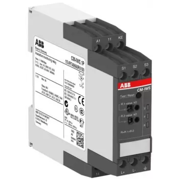 ABB CM-IWS.1P relé de vigilancia de aislamiento, 24-240 V AC/DC, 1-100 kΩ, 1 conmutador 1SVR740660R0100
