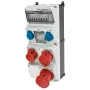 MENNEKES AMAXX combinación de tomas de corriente 940010 - entrada CEE 32A, 6 tomas, protección FI/LS, IP44