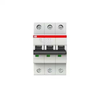 ABB S203-D16 interruptor automático, curva D, 16 A, 3 polos, 6 kA, 230/400 V AC 2CDS253001R0161