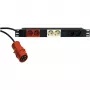 KÖNIG & MEYER 19-Power Box 1U PDU 8 tomas Schuko, 16 A, negro 28664-000-55