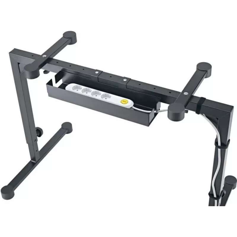 K&M 18808 Organizador de cables para soporte de teclado Omega - negro 18808-000-55