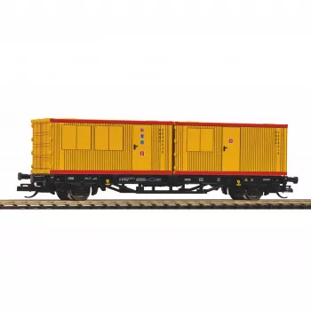 PIKO TT 47729 Vagón plano portacontenedores con 2 contenedores de 20ft, PIKO Rail Service