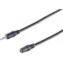 SHIVERPEAKS Cable de extensión de audio, jack de 3,5 mm macho a hembra, 2,5 m, negro