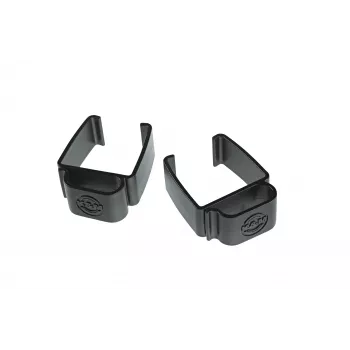 K&M 18809 Abrazaderas para cables para soportes de teclado Omega y Omega Pro, negro (pack de 2) 18809-000-55