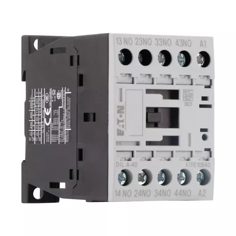 Eaton DILA-40 contactor auxiliar, 4 NA, bobina 230 V AC, bornes de tornillo