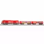 PIKO 57033 H0 set de inicio infantil tren de mercancías ÖBB Rh 2016 con dos vagones Eaos abiertos