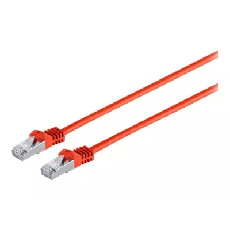 Exertis Connect 79305R Cat6a S/FTP cable de conexión RJ45–RJ45, 5 m, libre de halógenos, moldeado, sin enganche, rojo