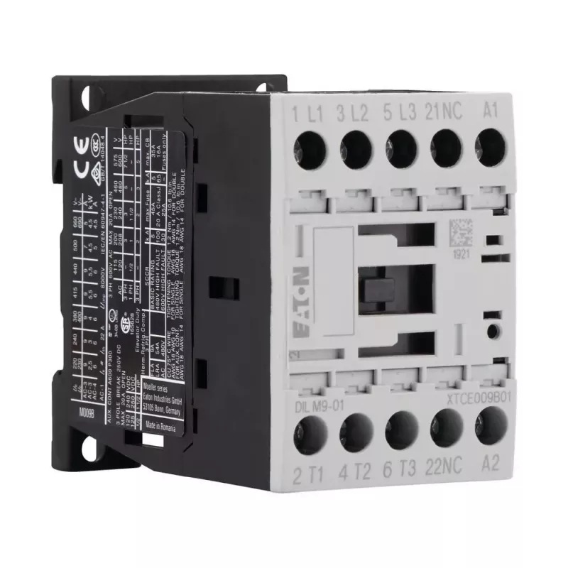 Eaton DILM9-01 contactor, 3 polos, 9 A, bobina 24 V AC 276729