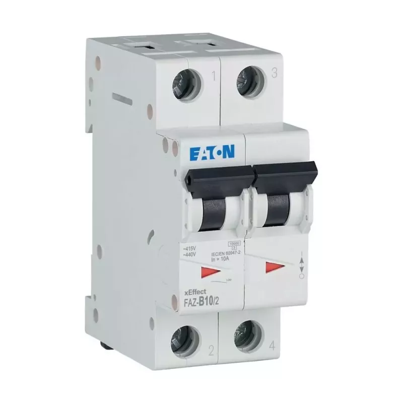 Eaton FAZ-B10/2 interruptor automático tipo B 10A 2 polos 6kA 278730
