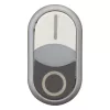 Eaton M22-DDLF-WS-X1 pulsador doble, plano, iluminado, blanco/negro, 1NO+1NC, conexión por tornillo 284816