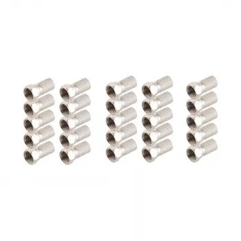 SHIVERPEAKS Conector F de 6,7 mm con tuerca grande, pack de 25 (BS85009-A-SET25)