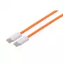 S CONN MAXIMUM CONNECTIVITY Cable de carga USB-C, 2.0, 60W, naranja, textil, 2,5m (14-21257)